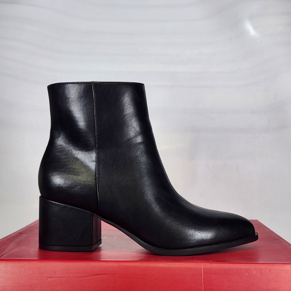 Kelly & Katie Jalyea Black Block Heel Ankle Booties Womens 6.5 KK-JALYEA New